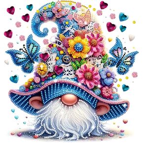 RICUVED Diamond Painting Kits for Adults Hedgehogs, Special Shape Diamond Art Kits for Beginners Flowers, Animal Rhinestones Diamond Painting Art and Crafts for Gift Home Wall Decor 12x12 inch