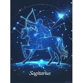 UPABLUNSO Sagittarius Diamond Painting Kits for Adults, Constellation 5D DIY Diamond Art Kits Full Drill Diamond for Gift Wall Decor Gem Arts 12x16 inch