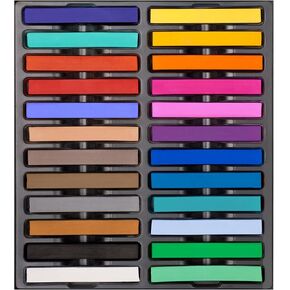 باستيل ناعم للفنانين، 24 قطعة من أعواد الطباشير ذات الألوان النابضة بالحياة - لوازم فنية باستيل ممتازة للرسم والمزج والتظليل - مثالية للبالغين والمبتدئين in Kuwait