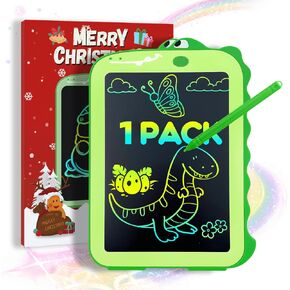LCD Writing Tablet for Kids - 8.5 Inch Colorful Dinosaur Doodle Pad, Educational Drawing Board, Gift for 2-8 Year Old Boys and Girls, Ideal for Birthday, Party, and Learning Fun (Christmas Edition)