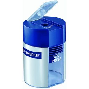 Staedtler Metal Single Hole Sharpener with Tub (511001BK)