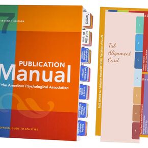 Index Tab for Publication Manual 7th Edition of The APA, 70 Pre-Printed Tabs and 14 Blank Tabs with Alignment Card (Book Not Included)