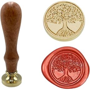 ختم شمع شجرة الحياة، رأس نحاسي قابل للإزالة، رائع لمغلفات بطاقات دعوات حفلات الزفاف، ختم الحروف، حمام الطفل، رسائل الحلزون، عيد الشكر، عيد الميلاد in Kuwait