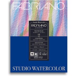 Fabriano Studio Cold Press Watercolor Pad, 11 x 14, White