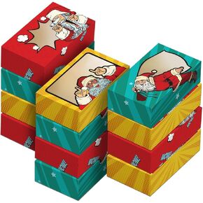 easykart labels 12 PCS Christmas Cookie Gift Baking Box 8.75" x 5.75" x 2.75" with Window Auto-Popup for Pastries, Cupcakes, Cookies, Brownies, Donuts Gift-Giving