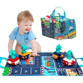 Press and Go Cars for Toddlers 4pack Dinosaur Racing Car Toys Baby Push Go Friction Car Set Birthday Gifts for 1-2 Years Old Boy