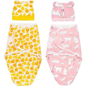 Reborn Baby Doll Clothes17-22 inch Reborn Newborn Baby Doll Clothes Accsessories 4 Pieces Set (Yellow & Pink)