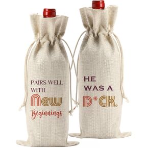 Funny Retirement Wine Bag Happy Retirement Gifts for Woman Men Wine Bags Pairs Well With Retirement Retired Gifts for Women Leaving Gifts for Best Friends Coworkers Boss Nurse Teachers
