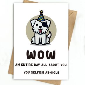 Funny Birthday Card for Boyfriend, Husband, Men, Happy Birthday Gift Card from Wife Humorous Cards for Best Friend Boy