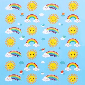 483 Pieces Suns Rainbows Cloud Stickers for Kids Hello Sunshine Stickers Adhesive Multicolored Rainbows Stickers Sun Stickers Cloud Stickers for Summer Theme Party Classroom Decoration