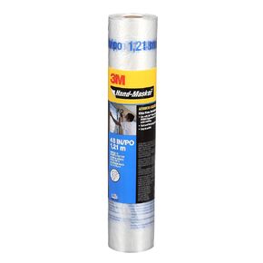 3M Hand Masker Advanced Masking Film, 48 in x 180 ft, Static Cling Keeps Film in Place, Prevents Liquids From Bleeding Through, Flake Resistant, For Indoors & Outdoors Use, 1 Roll (AMF48)