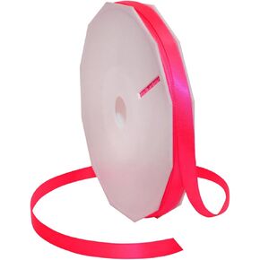 Morex Ribbon Neon Brights Satin, 3/8-inch by 50-Yard, Neon Hot Pink (08709/50-616)