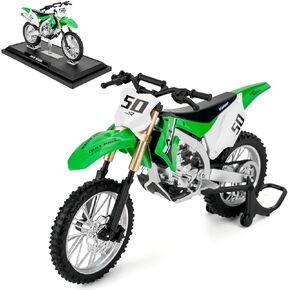 Toy Car Compatible for 1:12 Kawasaki KX450 Racing Motorcycle Model Car, Collectible Diecast Gift Toy for Kids Boys Girls and Adults, Gift Green.