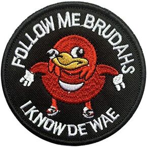 Antrix Tactical Follow Me Brudahs I Know De Wae Applique Fastener Hook and Loop Military Emblem Badge Patch for Backpacks Caps Hats Vests Bags