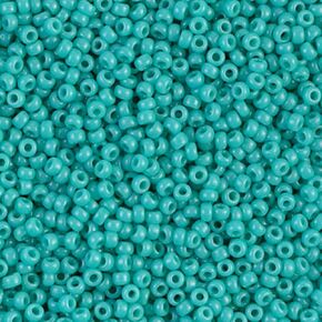Opaque Turquoise Green Miyuki Japanese Round Rocailles Glass Seed Beads Size 11/0 Approx 23 Grams - 5 Inch Tube