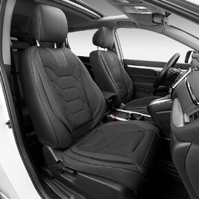 OASIS AUTO Honda CRV Accessories Seat Covers 2007-2025 Custom Fit Leather Cover Protector Cushion for CR-V (Full Set, Black)