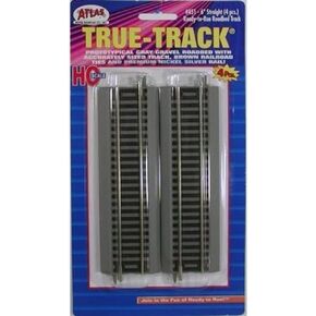 True-Track 6" Straight Section (4) HO Scale Atlas Trains