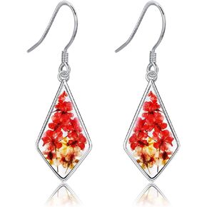 Maple Leaf Earrings Sterling Silver Maple Leaf Dangle Earrings Jewelry Gifts for Women