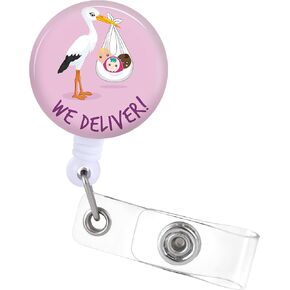 Badge Reels Holder Retractable with ID Clip for Nurse Name Tag Card Funny They See Me Rollin ER ICU Nursing Doctor Teacher Student Medical Work Alligator Clip ZJK812