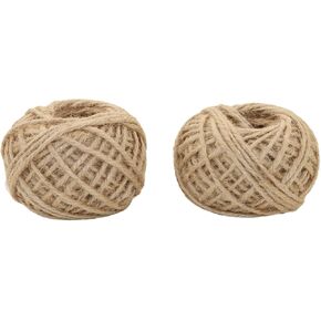 2Pcs Jute Twine Rope 2mm 328Ft Natural Twine for Craft Projects Art Artworks Home Decoration Hanging and Packaging