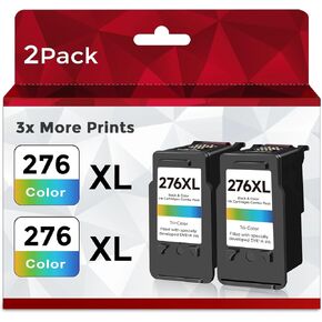 Remanufactured Ink Cartridge Replacement for Canon 276 XL Ink 276XL CLI276 CL-276 (2 Color) for Pixma TS3500 TS3522 TS3520 TR4700 TR4720 TR4722 Printer