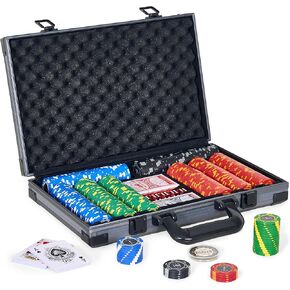 Poker Chips,400PCS 14 Gram Clay Poker Chip Set with Deluxe Travel Case, Numbered Chips,Poker Set for Texas Holdem Blackjack Gambling.