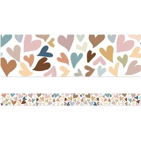 Teacher Created Resources Everyone is Welcome Hearts Straight Border Trim (TCR7125)
