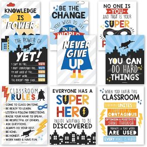 Hadley Designs SuperHero Motivational Poster for School