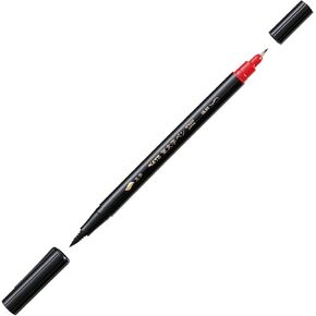 Pentel XSFW34A Brush Pen, Twin, Bold, Extra Fine, Black