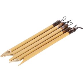 Bamboo Reed Qalam Pens, 5PCS Calligraphy Dip Pen, Vintage Handcrafted Manga Calligraphy Pens for Writing Drawing Painting (Bamboo Tip Set)