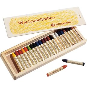Stuck Marr beeswax crayons stick 24 color wooden box 61004 (japan import)