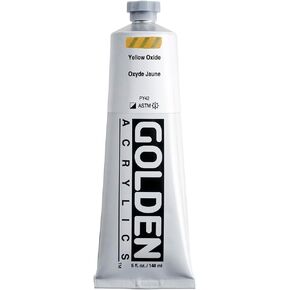 Heavy Body Acrylics by GOLDEN, Yellow Oxide, 5 fl. oz. Tube, Professional Acrylic Paint, Semi-Opaque