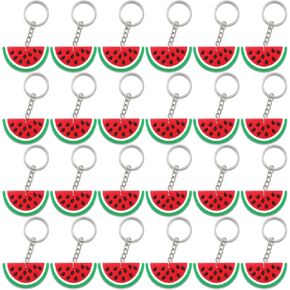CiciBear 24 Pack Watermelon Keychains Party Decoration for Guests, Watermelon Themed Party, Baby Shower, School Party, Kids Birthday