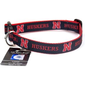 Nebraska Cornhuskers Ribbon Dog Collar - Large