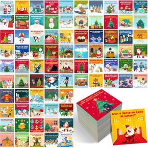 TecUnite 80 Pcs Valentine's Day Joke Cards Kids Lunchbox Jokes Riddle for Fun Holiday Lunch Box Joke Cards for Valentine's Day Party Game