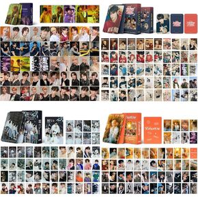 YiYiXiXi 4Pack/220Pcs TXT Photocards TXT Lomo Cards Greeting Card with Postcards Box for Collection