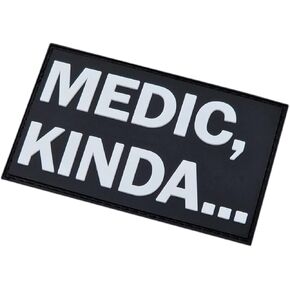 Medic Kinda Funny PVC Patch (Black and White)