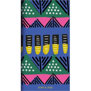 TF PUBLISHING 2025-2026 Bohemian Life 2-Year Small Monthly Pocket Planner - 2-Page Large Calendar Grid and Lined Notes Section in Back - Monthly Day Planner for Purse - 3.5" x 6.5"