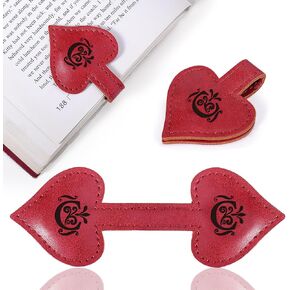 AIERSA Magnetic Bookmarks for Women, Heart Magnetic Leather Bookmark with Initial, A-Z Strong Magnet Book Marks for Book Lovers Reading Women Girls, Book Lovers Gifts Accessories in Kuwait