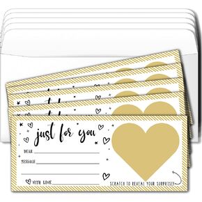 5 Set Pack Your Bags Surprise Scratch Card, Surprise Revealed Card, 3 x 8 Inches Scratch off Cards, Personalized Cards, Travel Gift Cards for Birthdays, Holidays, Weddings and Anniversaries(Blue)-B24