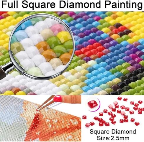 zhangbin diy 5d مجموعات الطلاء الماس للبالغين والأطفال، bts، الحفر الكامل الماس التطريز مجموعات عبر غرزة الكريستال حجر الراين صور الفنون الحرفية ديكور المنزل الجدار 12x16 بوصة in Saudi Arabia