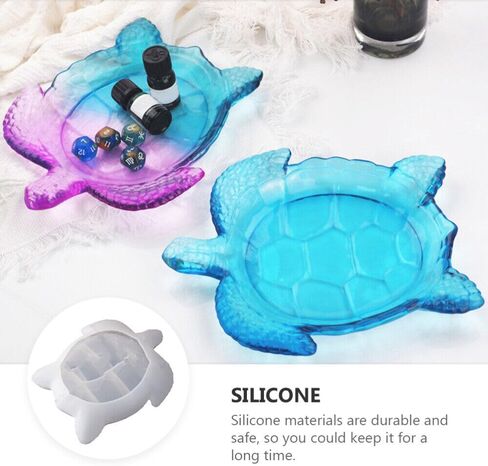 Turtle Shape Resin Molds Tray Molds Sea Turtle Silicone Casting Moulds Tortoise Storage Box Molds for Resin Epoxy DIY Candle Soap Holder Jewelry Box Making (1pc Resin Mold) in Saudi Arabia