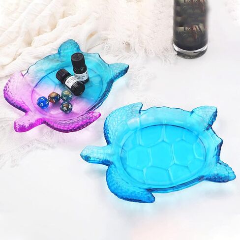 Turtle Shape Resin Molds Tray Molds Sea Turtle Silicone Casting Moulds Tortoise Storage Box Molds for Resin Epoxy DIY Candle Soap Holder Jewelry Box Making (1pc Resin Mold) in Saudi Arabia