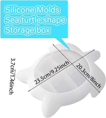 Turtle Shape Resin Molds Tray Molds Sea Turtle Silicone Casting Moulds Tortoise Storage Box Molds for Resin Epoxy DIY Candle Soap Holder Jewelry Box Making (1pc Resin Mold) in Saudi Arabia