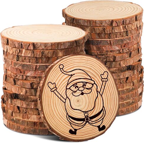 Giegxin 15 Pcs Unfinished Wood Slices for Centerpieces Baby Shower Wedding Party Centerpieces Woodland DIY Circles Crafts Wedding Table Decor Ornament(7-8 Inch) in Saudi Arabia