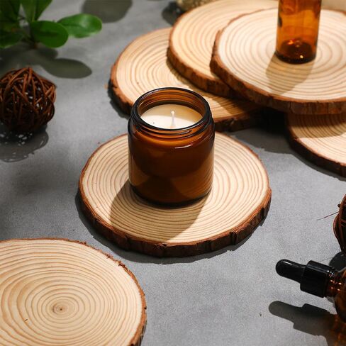 Giegxin 15 Pcs Unfinished Wood Slices for Centerpieces Baby Shower Wedding Party Centerpieces Woodland DIY Circles Crafts Wedding Table Decor Ornament(7-8 Inch) in Saudi Arabia