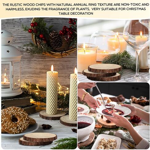 Giegxin 15 Pcs Unfinished Wood Slices for Centerpieces Baby Shower Wedding Party Centerpieces Woodland DIY Circles Crafts Wedding Table Decor Ornament(7-8 Inch) in Kuwait