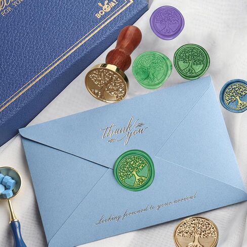 ختم شمع شجرة الحياة، رأس نحاسي قابل للإزالة، رائع لمغلفات بطاقات دعوات حفلات الزفاف، ختم الحروف، حمام الطفل، رسائل الحلزون، عيد الشكر، عيد الميلاد in Kuwait