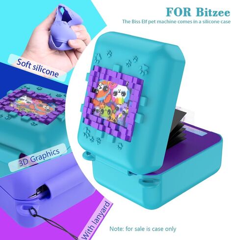 Bitzee Interactive Toy Digital Pet Case, Silicone Accessory Box for Kids Electronic Virtual Pets (Purple B) in Saudi Arabia