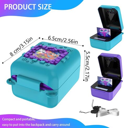 Bitzee Interactive Toy Digital Pet Case, Silicone Accessory Box for Kids Electronic Virtual Pets (Purple B) in Saudi Arabia